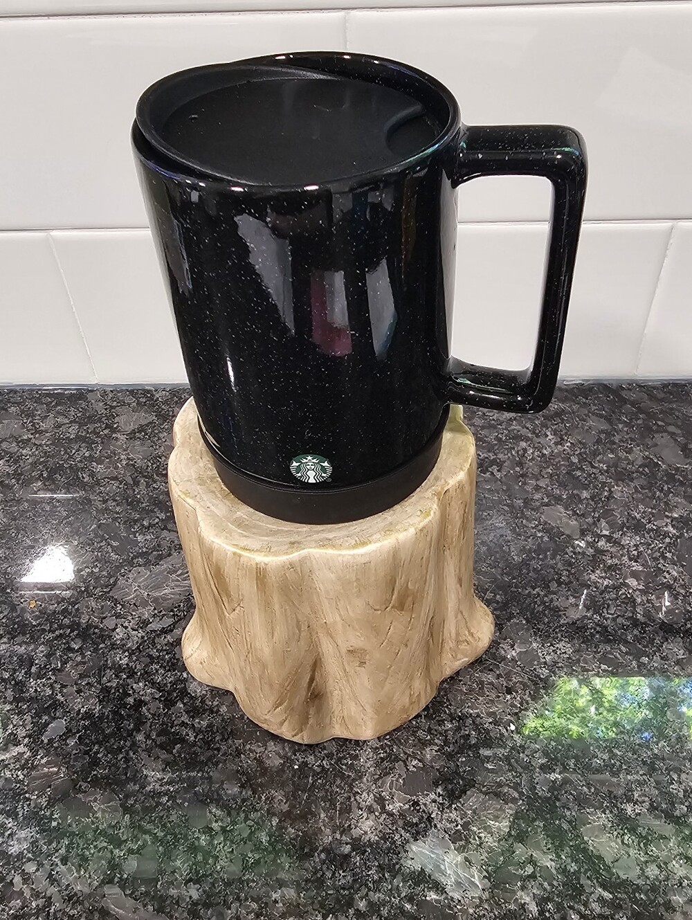 Starbucks Insulated Mug Black Speckled Thailand 14 oz 2022 Pre-owned Rubber Base